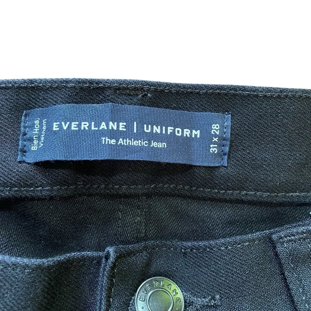 Everlane‎ NWT Men's The Athletic 4-way Stretch Organic Cotton Jean Black 31x28